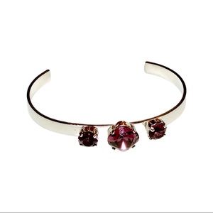 Amy Is In Town Swarovski Three Setting Cuff Bracelet